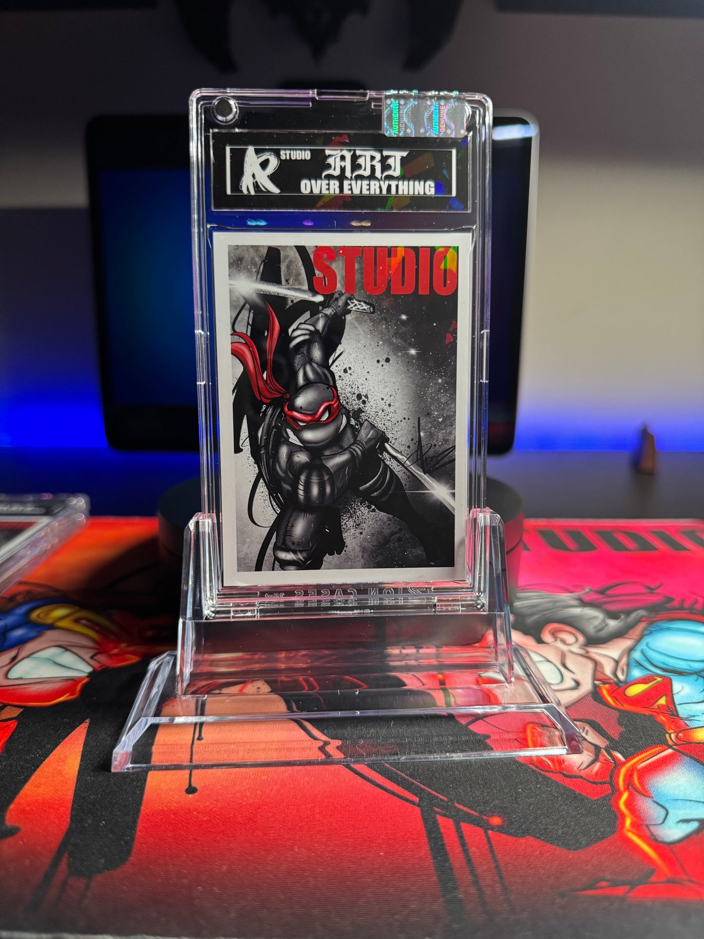 TMNT RED BANDANNA/ Leo: SERIES #2 -HOLOGRAPHIC ART Trading card