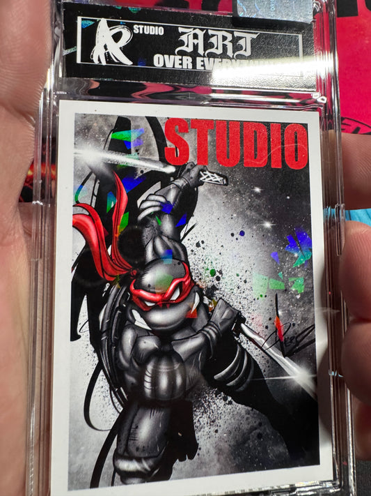 TMNT RED BANDANNA/ Leo: SERIES #2 -HOLOGRAPHIC ART Trading card