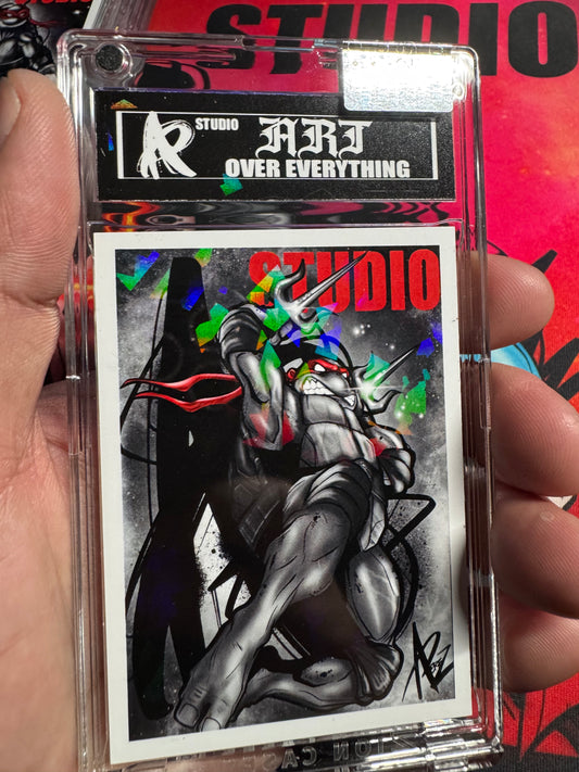 TMNT RED BANDANNA/ Rafael : SERIES #2 -HOLOGRAPHIC ART Trading card