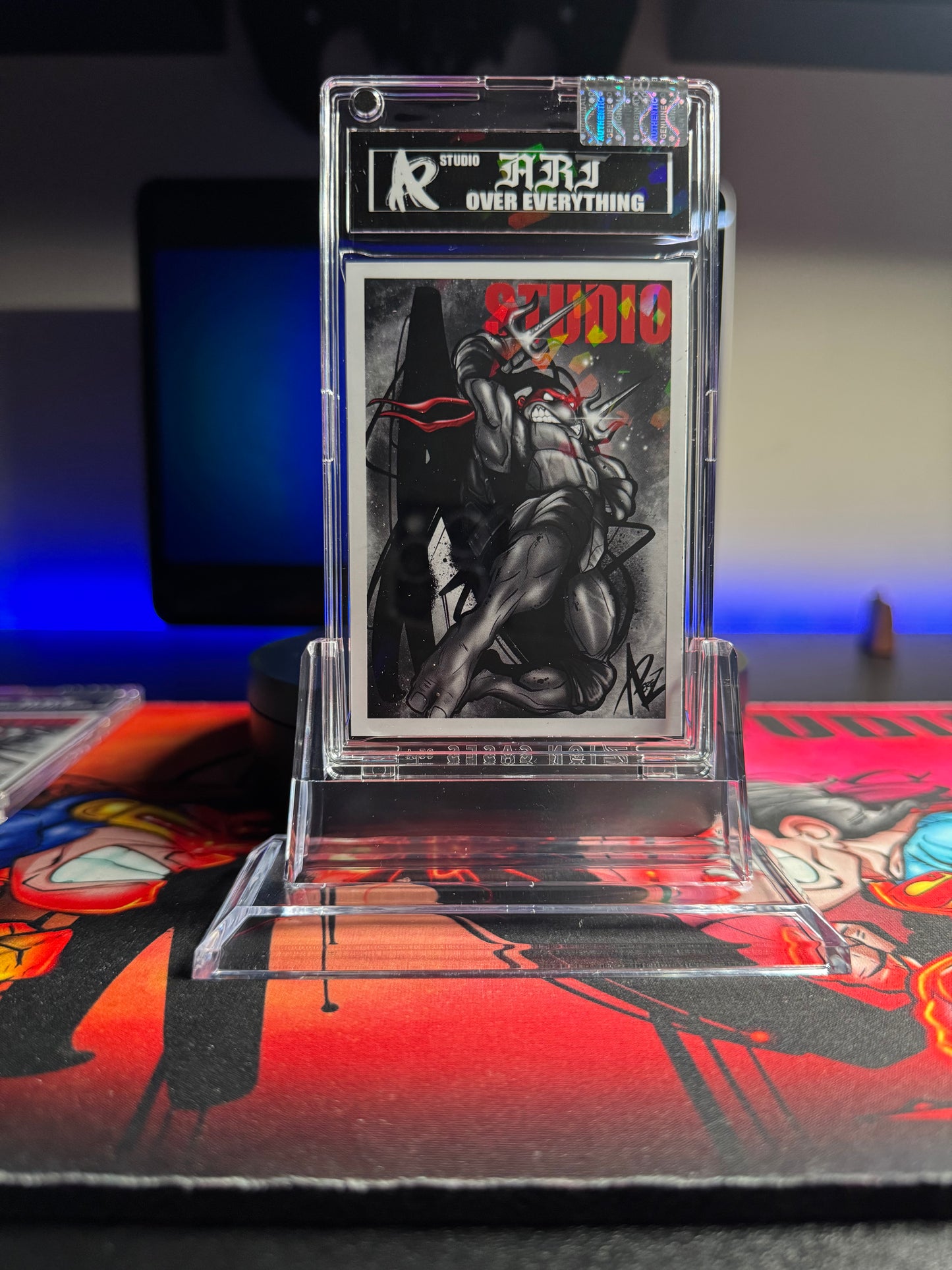TMNT RED BANDANNA/ Rafael : SERIES #2 -HOLOGRAPHIC ART Trading card